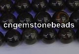 COB652 15.5 inches 8mm round gold black obsidian beads wholesale