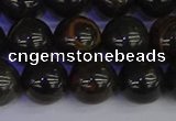 COB654 15.5 inches 12mm round gold black obsidian beads wholesale