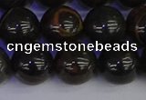 COB655 15.5 inches 14mm round gold black obsidian beads wholesale