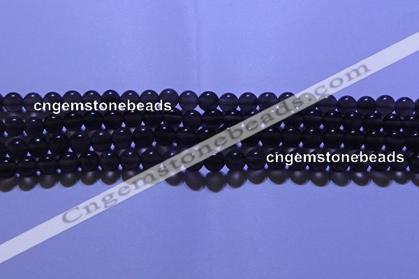 COB711 15.5 inches 6mm round ice black obsidian beads wholesale