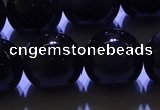 COB715 15.5 inches 14mm round ice black obsidian beads wholesale