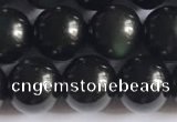 COB722 15.5 inches 8mm round black obsidian gemstone beads