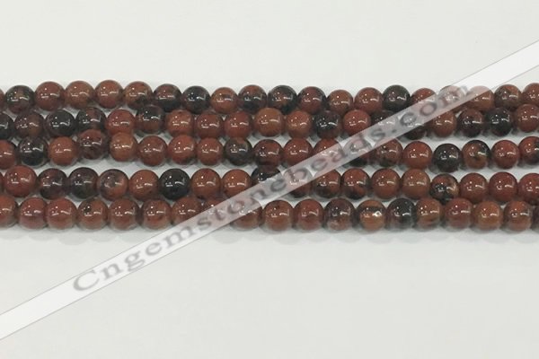 COB750 15.5 inches 4mm round mahogany obsidian beads wholesale