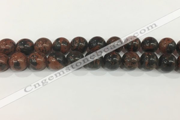 COB755 15.5 inches 14mm round mahogany obsidian beads wholesale