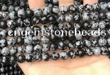 COB760 15.5 inches 8mm round snowflake obsidian beads wholesale