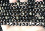 COB766 15.5 inches 6mm round golden obsidian beads wholesale