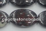 COJ03 15.5 inches 22*30mm oval blood jasper gemstone beads