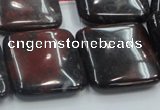 COJ04 15.5 inches 25*25mm square blood jasper gemstone beads