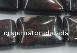 COJ06 15.5 inches 22*30mm rectangle blood jasper gemstone beads