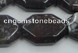 COJ07 15.5 inches 22*30mm octagonal blood jasper gemstone beads