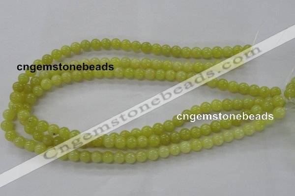 COJ103 15.5 inches 8mm round olive jade beads wholesale