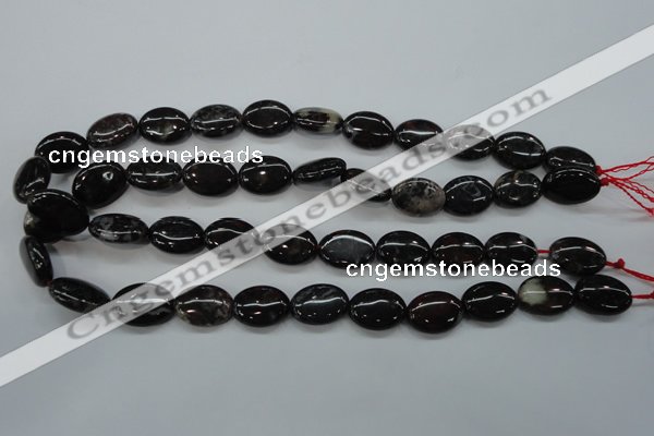 COJ18 15.5 inches 13*18mm oval blood jasper gemstone beads