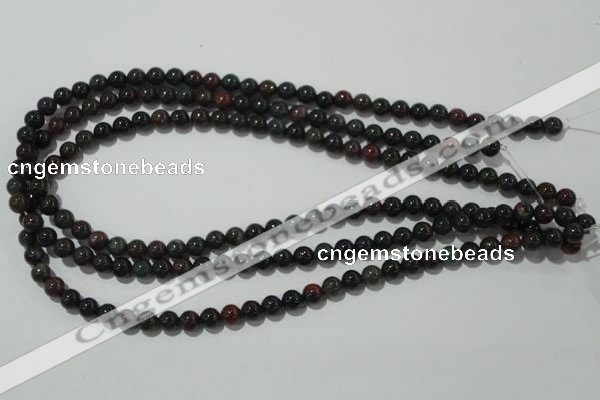 COJ301 15.5 inches 6mm round Indian bloodstone beads wholesale