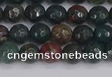 COJ311 15.5 inches 6mm faceted round Indian bloodstone beads
