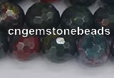 COJ314 15.5 inches 12mm faceted round Indian bloodstone beads