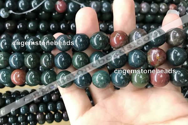 COJ334 15.5 inches 12mm round Indian bloodstone beads wholesale