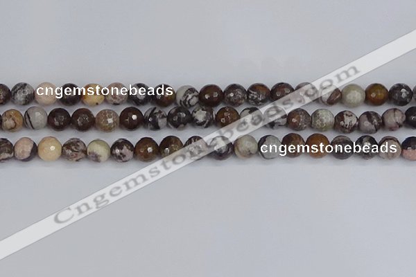 COJ362 15.5 inches 8mm faceted round outback jasper beads