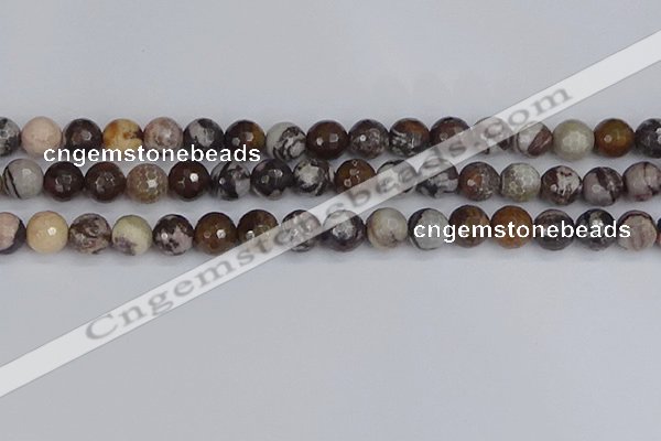 COJ363 15.5 inches 10mm faceted round outback jasper beads