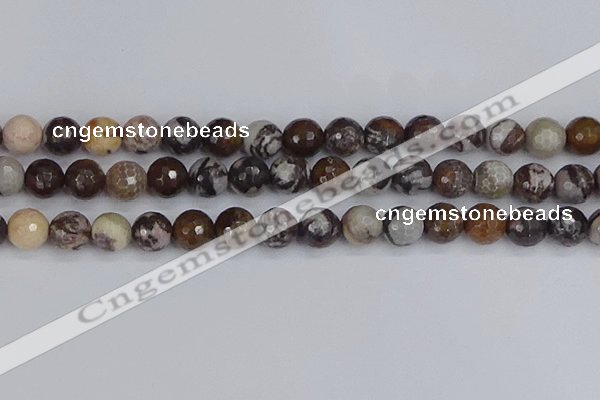 COJ364 15.5 inches 12mm faceted round outback jasper beads