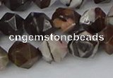 COJ373 15.5 inches 10mm faceted nuggets outback jasper beads