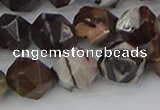 COJ374 15.5 inches 12mm faceted nuggets outback jasper beads