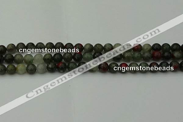 COJ452 15.5 inches 8mm round blood jasper beads wholesale