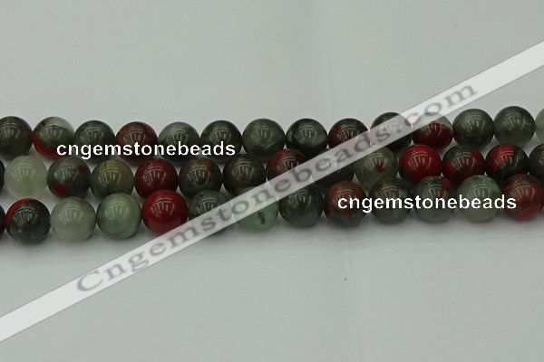 COJ455 15.5 inches 14mm round blood jasper beads wholesale