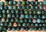 COJ513 15 inches 8mm faceted round Indian bloodstone beads wholesale