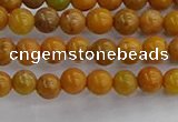 COJ600 15.5 inches 4mm round orpiment jasper beads wholesale