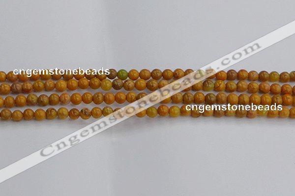 COJ600 15.5 inches 4mm round orpiment jasper beads wholesale