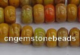 COJ612 15.5 inches 5*8mm rondelle orpiment jasper beads