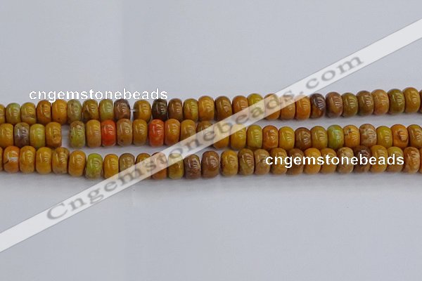 COJ612 15.5 inches 5*8mm rondelle orpiment jasper beads