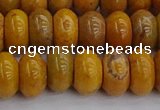 COJ613 15.5 inches 6*10mm rondelle orpiment jasper beads