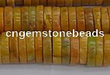 COJ623 15.5 inches 3*12mm heishi orpiment jasper beads