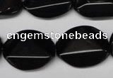 CON106 15.5 inches 18*25mm cut oval black onyx gemstone beads