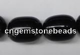 CON28 15.5 inches 15*20mm drum black onyx gemstone beads