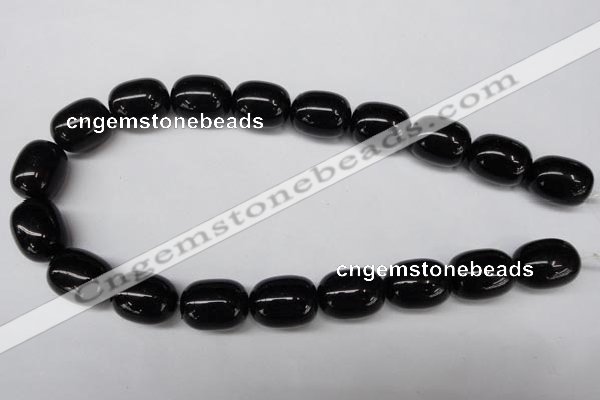 CON28 15.5 inches 15*20mm drum black onyx gemstone beads