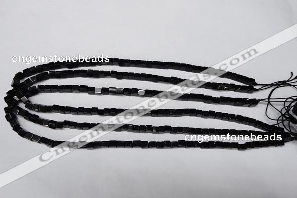 CON30 15.5 inches 4*4mm cube black onyx gemstone beads