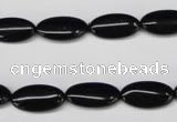 CON32 15.5 inches 8*16mm oval black onyx gemstone beads