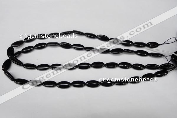 CON32 15.5 inches 8*16mm oval black onyx gemstone beads