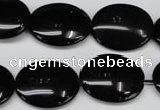 CON34 15.5 inches 17*22mm oval black onyx gemstone beads