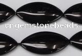 CON40 15.5 inches 16*30mm marquise black onyx gemstone beads