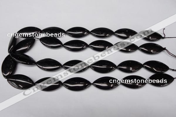 CON40 15.5 inches 16*30mm marquise black onyx gemstone beads