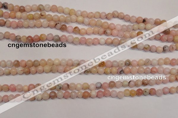 COP1001 15.5 inches 4mm round natural pink opal gemstone beads