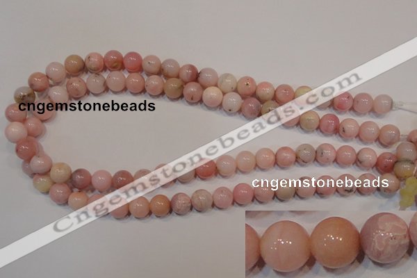 COP1004 15.5 inches 10mm round natural pink opal gemstone beads