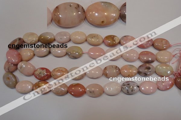 COP1025 15.5 inches 15*20mm oval natural pink opal gemstone beads