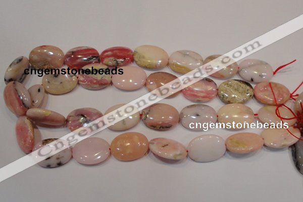 COP1026 15.5 inches 18*25mm oval natural pink opal gemstone beads