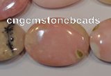 COP1027 15.5 inches 22*30mm oval natural pink opal gemstone beads