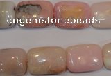 COP1034 15.5 inches 13*18mm rectangle natural pink opal gemstone beads