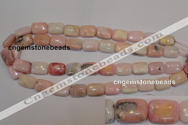 COP1034 15.5 inches 13*18mm rectangle natural pink opal gemstone beads